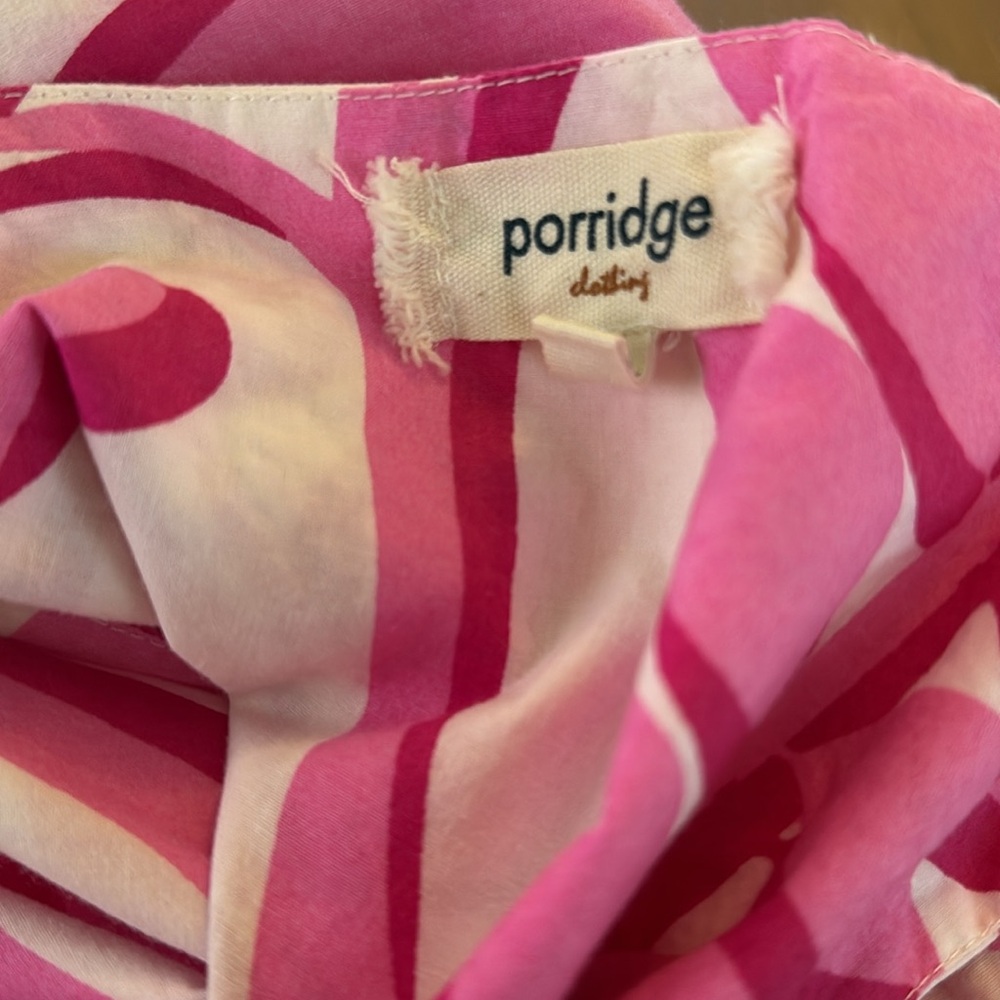 Porridge Pink Leaf Print Romper, Size 6 - Picture 3 of 5